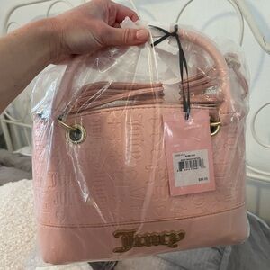 Juicy couture sweet fantasy satchel blush logo new